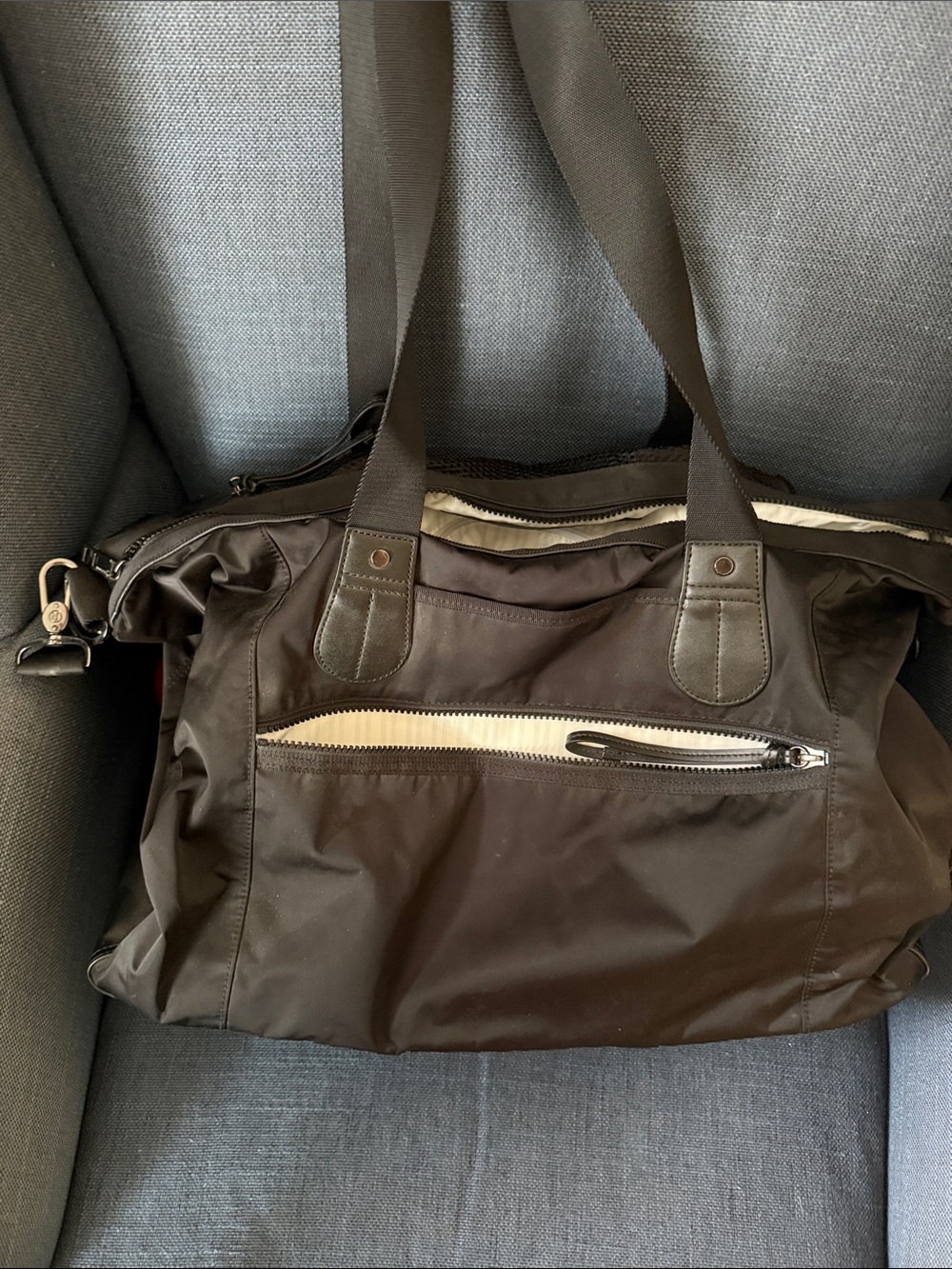 Lululemon black  Nylon Duffel with Front Zip Pocket